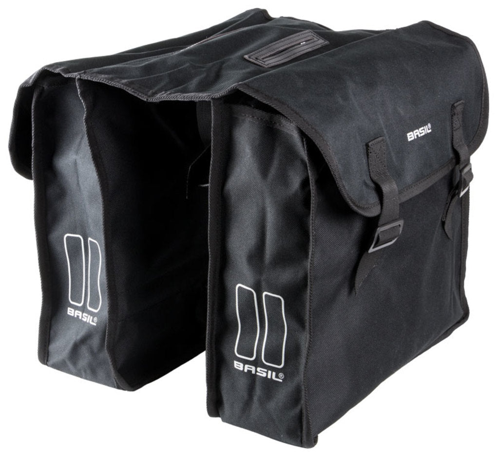 Dubbele-Fietstas-Basil-Mara-Zwart-26-Liter Dubbele-Fietstas-Basil-Mara-Zwart-26-Liter